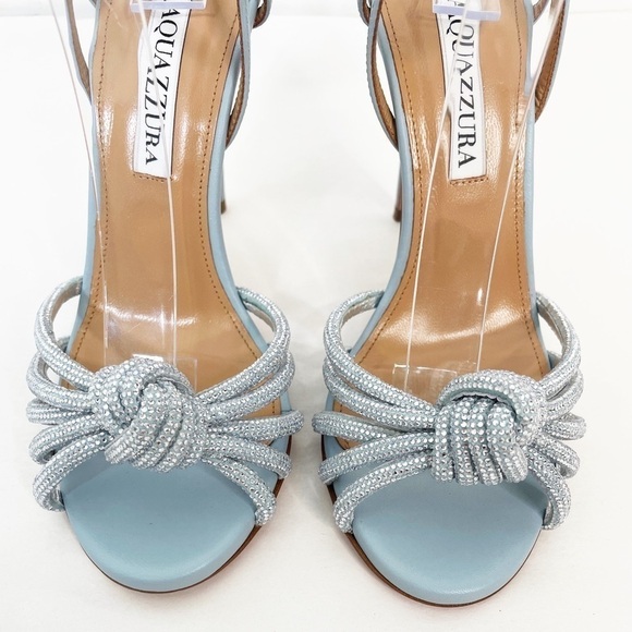 Like New Aquazzura Celeste 105 Knotted Heels Sandal - Picture 8 of 10